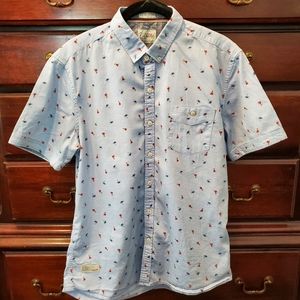 7 Diamonds men's short sleeved button down shirt